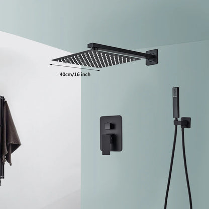 Black Rainfall Shower Kit