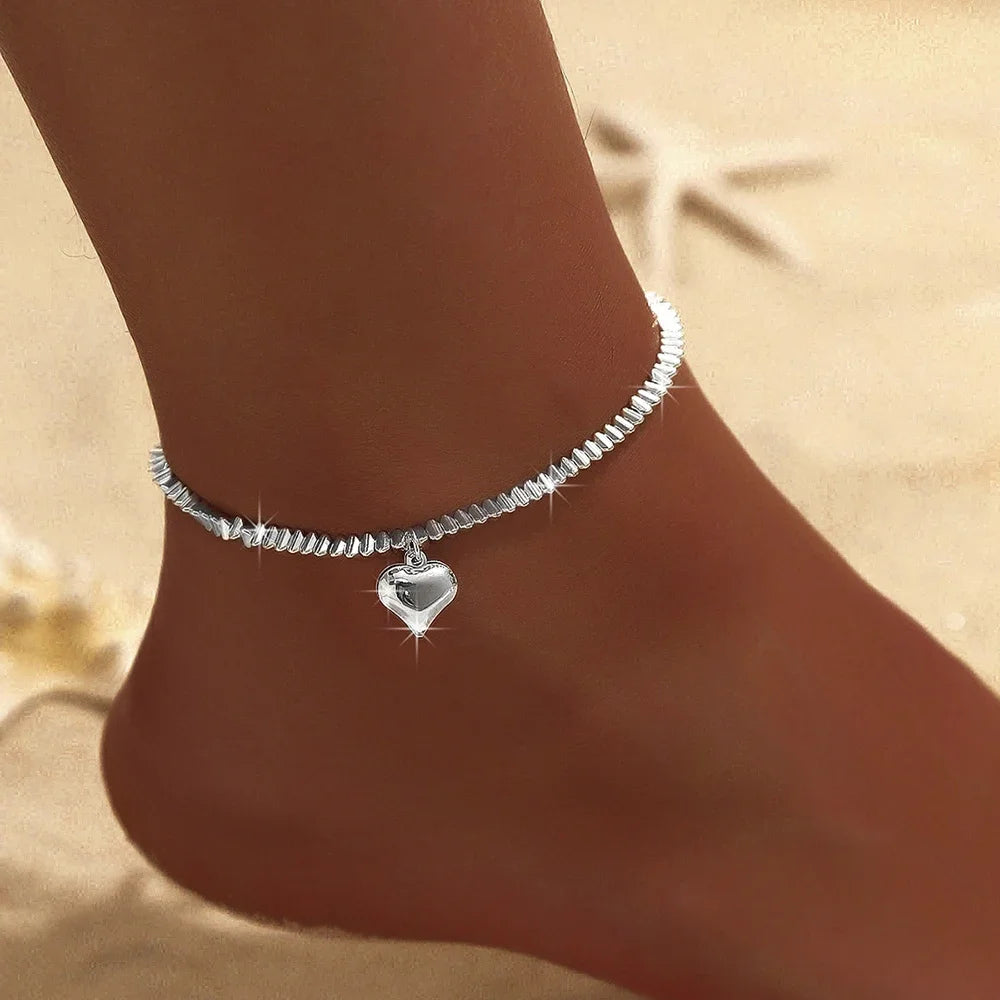 Sparkling Silver Anklet