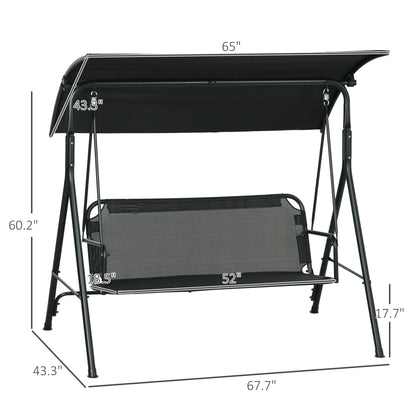 3-Person Porch Swing With Canopy