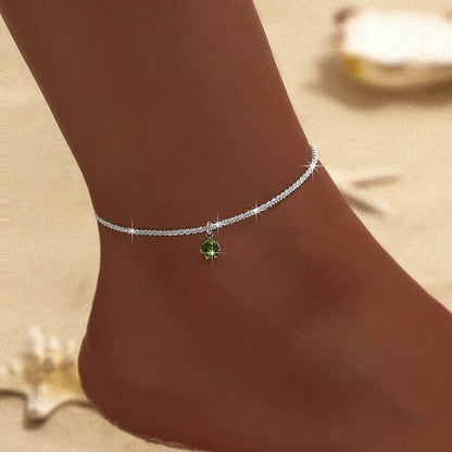 Sparkling Silver Anklet